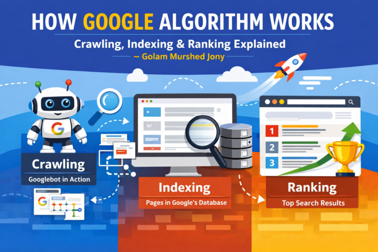 How Google Algorithm Works Crawling, Indexing & Ranking Explained – Golam Murshed Jony