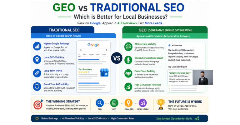 Which is Better GEO vs Traditional SEO for Local Businesses